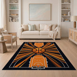 Basketball Court Geometric Geometric Modern Area Rug