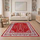 Traditional Persian Ornate Red Persian Border Area Rug