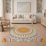 Radiant Sun Mandala Area Rug