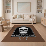 Ornate Gothic Skull Arch Area Rug
