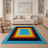 Vibrant Multi-Color Nested Frames Area Rug