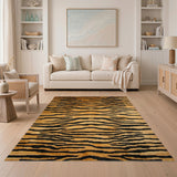 Tiger Stripe Orange Area Rug