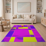Vibrant Pixel Geometric Multi-Color Area Rug