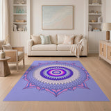 Boho Chic Purple Mandala Area Rug