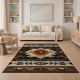 Bold Southwestern Geometric Tribal Rug