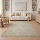 Beige Geometric Trellis Area Rug