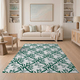 Green Seaweed Coastal Area Rug