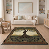 Multi-color and Patterns Celtic Tree of Life Knotwork Area Rug