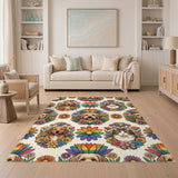 Rainbow Pets Floral Area Rug