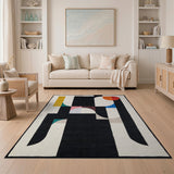 Bold Geometric Abstract Multi-Color Area Rug