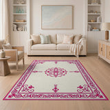 Ornate Pink Mandala Persian Rug