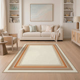 Earth Tone Concentric Border Rug