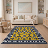 Yellow Heritage Tribal Geometric Area Rug