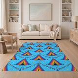 Rainbow Circus Tent Kids Area Rug