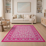 Pink Exquisite Pink Floral Persian Area Rug