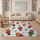 Nutcracker Holiday Cartoon Pattern Area Rug