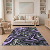 Purple Swirl Abstract No. 9 Area Rug