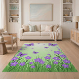 Purple Butterfly Meadow Area Rug