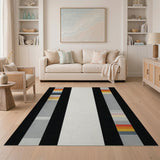 Modern Multi-Color Vertical Stripe Area Rug