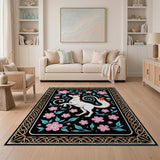 White Fox Cherry Blossom Area Rug