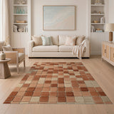 Terracotta Tile Mosaic Area Rug