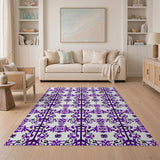Purple Crown Floral Persian Area Rug