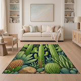 Vibrant Desert Cacti Garden Rug