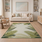 Coastal Palm Frond Area Rug