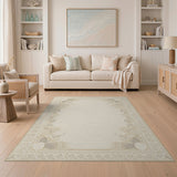 Ivory Ornate Border Area Rug
