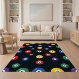 Billiard Balls Multi-Color Area Rug