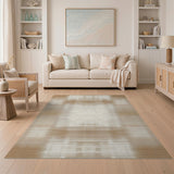 Beige Halftone Dot Geometric Area Rug