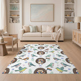 Rainbow Hedgehog Kids Area Rug