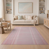 Pink Gingham Plaid Area Rug