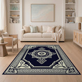 Navy Persian Medallion Traditional Persian Area Rug