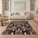 Pink Arch Geometric Area Rug