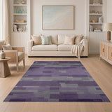 Purple Geometric Modern Purple Grey Geometric Modern Area Rug