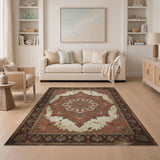 Vintage Red Persian Medallion Rug