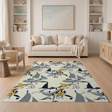 Abstract Nautical Sailboats Coastal Area Rug