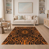 Orange Heritage Tribal Area Rug