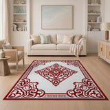 Elegant Traditional Persian Elegant Red Persian Medallion Area Rug