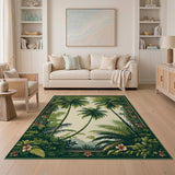 Emerald Palm Grove Area Rug