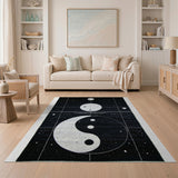 Cosmic Yin-Yang Geometric Area Rug