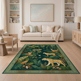 Jungle Big Cats Cheetah Leopard Area Rug