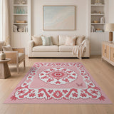 Pink Cherry Blossom Lace Floral Rug