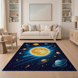 Cosmic Solar System Adventure Area Rug