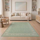Sage Green Traditional Persian Area Rug