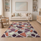Multi-Color Geometric Pebble Area Rug