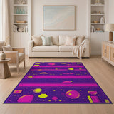Retro Pixelated Cosmic Space Rug