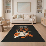 No Tricks Just Treats Halloween Ghost Washable Area Rug
