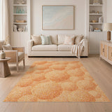 Orange Overlapping Circle Area Rug